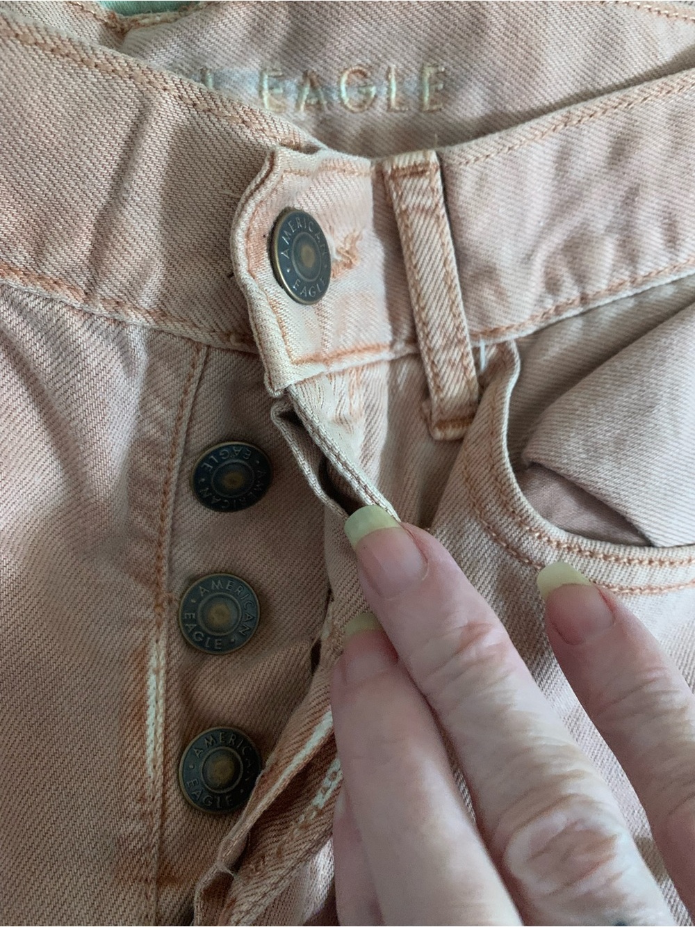 American Eagle Outfitters Dusty Pink Jeans - Picture 3 of 7